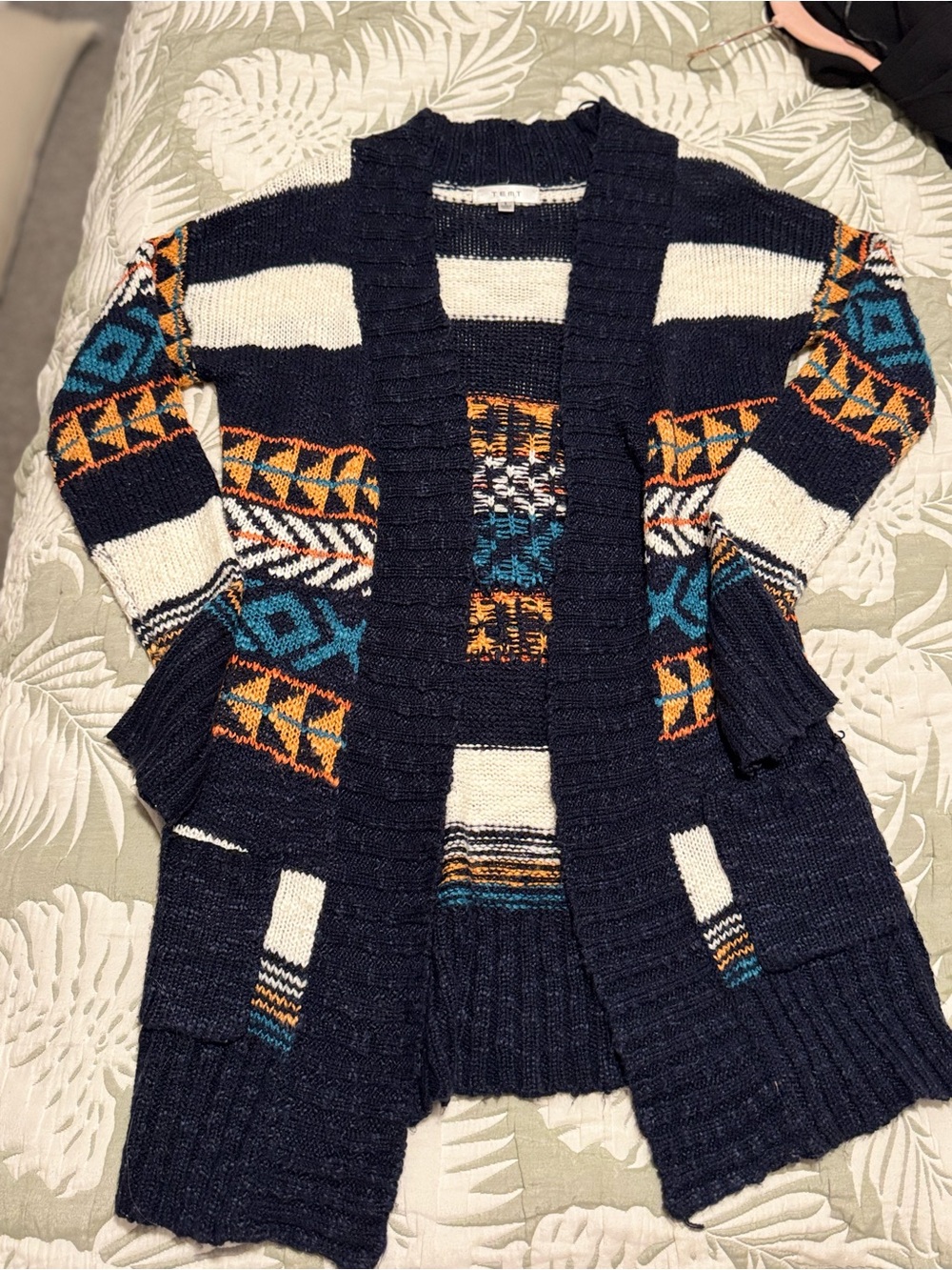 TEMT Australia Chunky Southwestern Boho Cardigan Sweater Size S